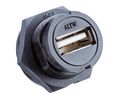 Connector, USB-A 2.0, Buchse, Panelmontage
